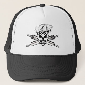 Chef Skull and Crossed Rolling Pins 2 Trucker Hat
