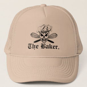 Chef Skull and Whisks: The Baker Trucker Hat