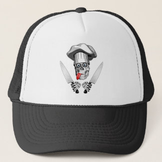 Chef Skull with Chef Knives Trucker Hat