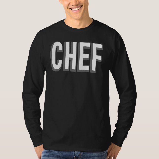 Chef Sous Culinary Cooking Kitchen Matching Print T-Shirt (Front)