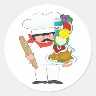 Chef Stack Classic Round Sticker