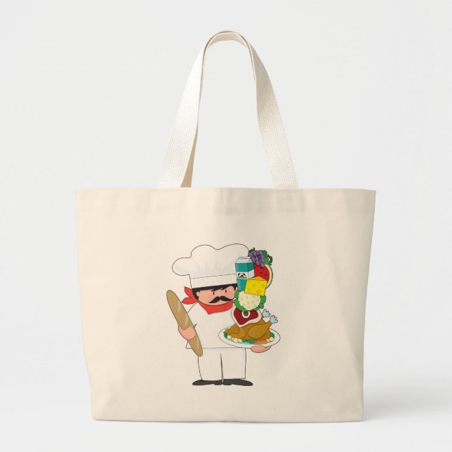 Chef Stack Large Tote Bag (Front)