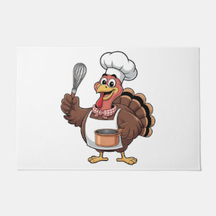 Chef Turkey Thanksgiving Cook Gobbler Doormat