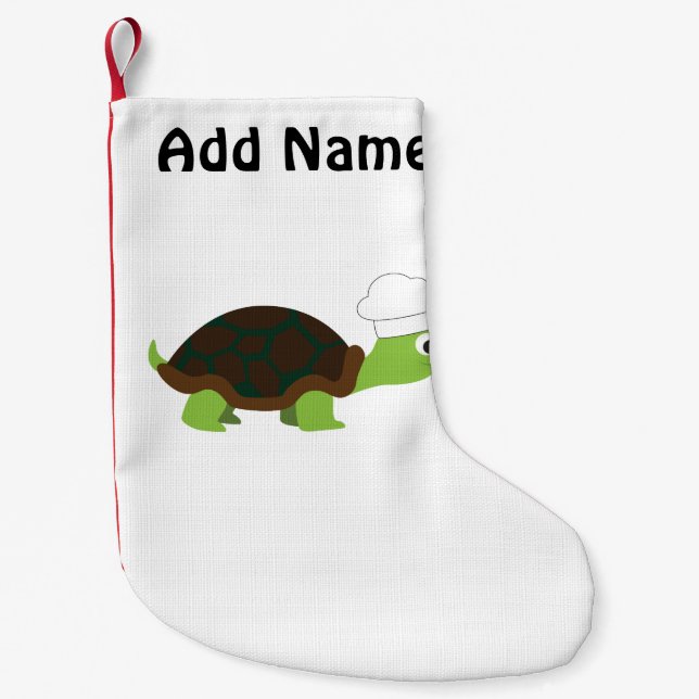 Chef Turtle Small Christmas Stocking (Front)