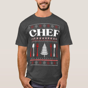 Chef Ugly Christmas Cooking Cook Matching Culinary T-Shirt