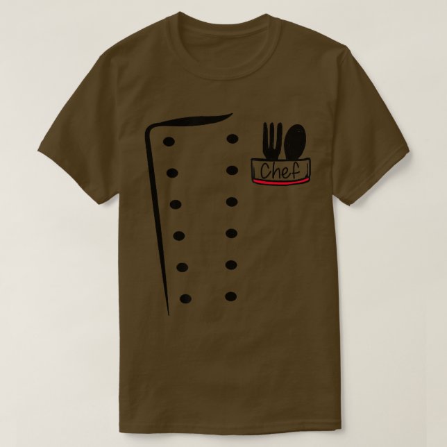 Chef Uniform Funny Cook Costume  T-Shirt (Design Front)