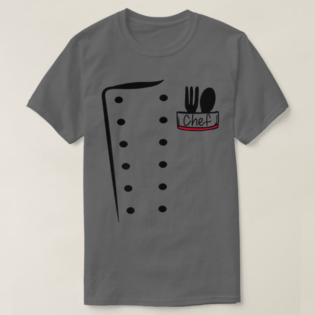 Chef Uniform Funny Cook CostumeT-Shirt T-Shirt (Design Front)