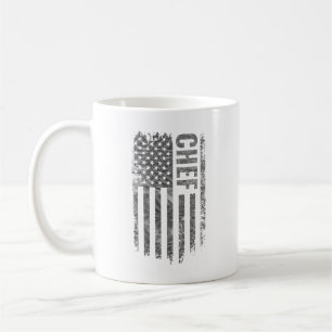 Chef USA Flag Distressed design Coffee Mug