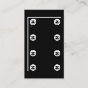 Chef  white buttons business card