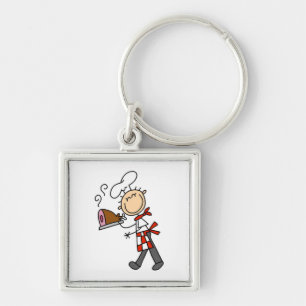 Chef With Baked Ham Key Ring