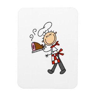 Chef With Baked Ham Magnet