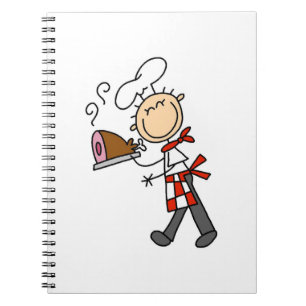Chef With Baked Ham Spiral Notebook