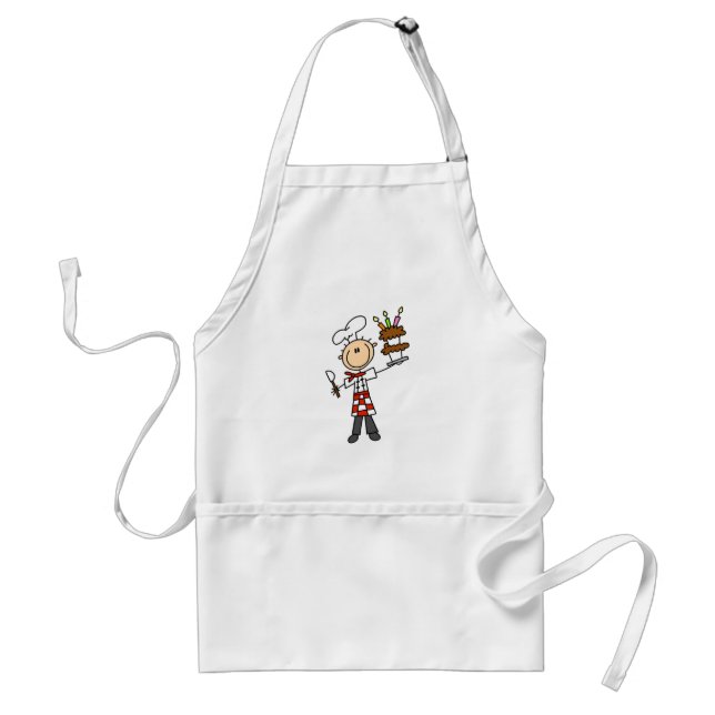 Chef with BIrthday Cake Apron (Front)