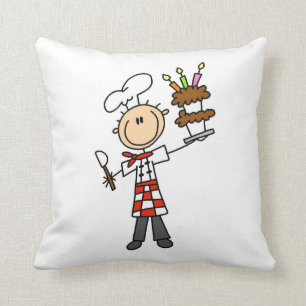 Chef With Birthday Cake Cushion