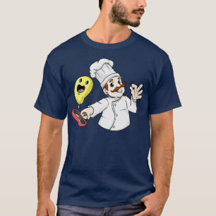 Chef with Chef hat Fried Egg and Pan T-Shirt