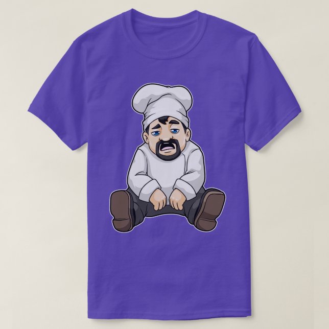 Chef with Chefs hat Beard T-Shirt (Design Front)