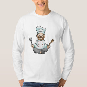 Chef with Cooking apron at Yoga T-Shirt