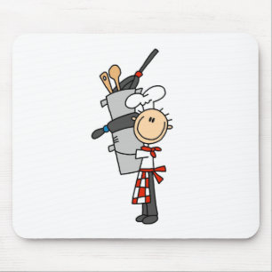 Chef with Pots and Pans Mousepad