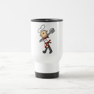 Chef with Salad Tongs Tshirts and Gifts Travel Mug