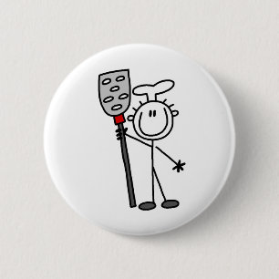Chef with Spatula 6 Cm Round Badge