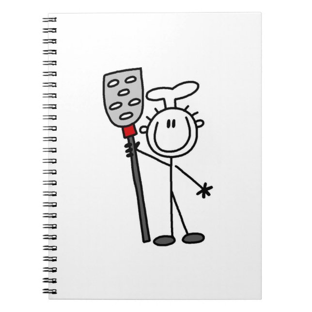 Chef With Spatula Spiral Notebook (Front)