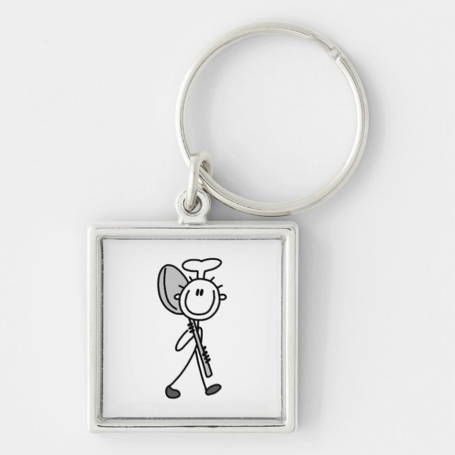 Chef With Spoon Key Ring (Front)
