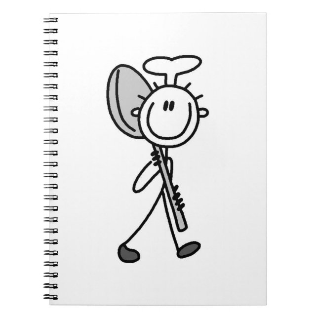 Chef With Spoon Spiral Notebook (Front)