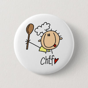 Chef With Spoon Tshirts and Gifts 6 Cm Round Badge