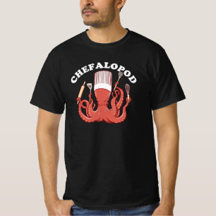 Chefalopod   Octopus Chef Funny Pun T-Shirt