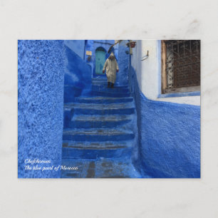 Chefchaouen - the blue city of Morocco Postcard