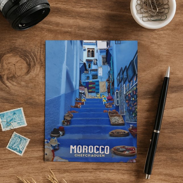 Chefchaouen The Moroccan Blue City Greetings Postcard (Creator Uploaded)