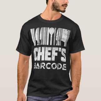 Chefs Barcode Barcode chef cooking knives food ani T-Shirt