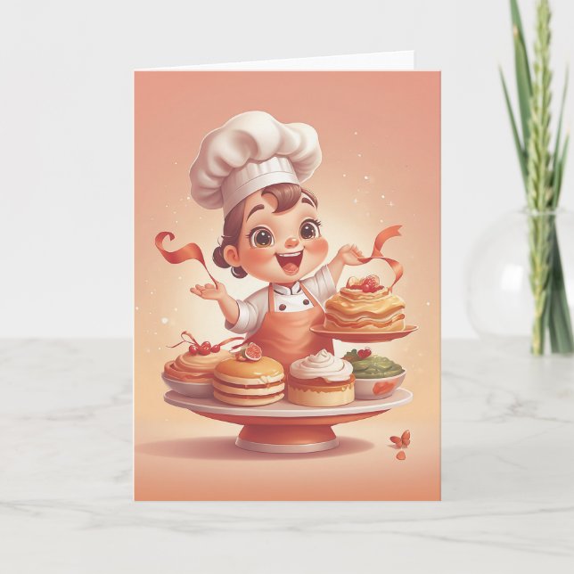 Chef's Birthday Feast Unfolds Card (Front)