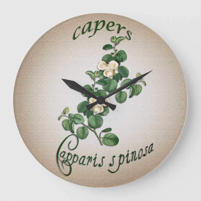 Chef's clock Capers vintage illustration (Front)