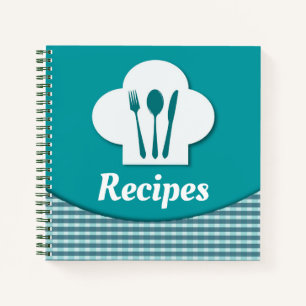 Chefs Hat and Utensils Recipe Notebooks