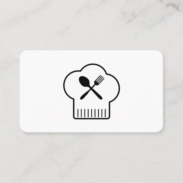 Chefs Hat Silverware Business Card (Front)