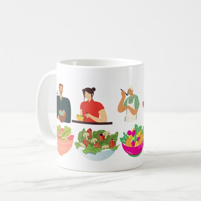 Chef's Healthy Cooking Show Design Coffee Mug (Front Left)