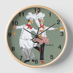 Chefs- wall clock