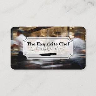 Chef's Working Fast in the Kitchen Culinary Business Card