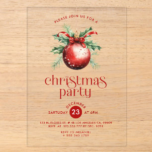 Cheistmas Theme Decoration Party Invitation