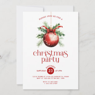 Cheistmas Theme Decoration Party Invitation