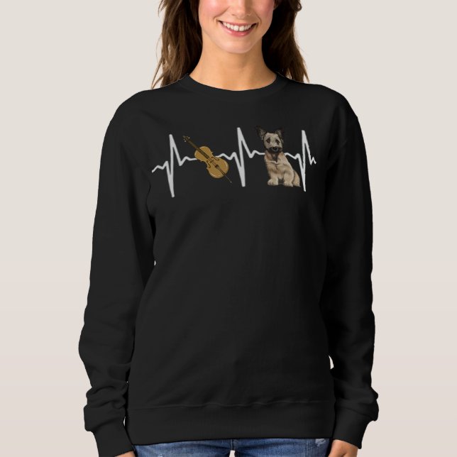 Chello Skye Terrier Heartbeat Dog Sweatshirt (Front)