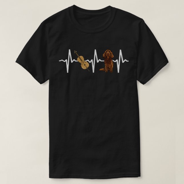Chello Susse Spaniel Heartbeat Dog Lover  T-Shirt (Design Front)