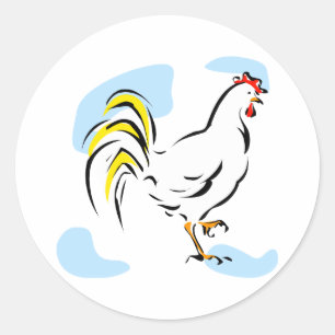 Chelly Chicken Classic Round Sticker