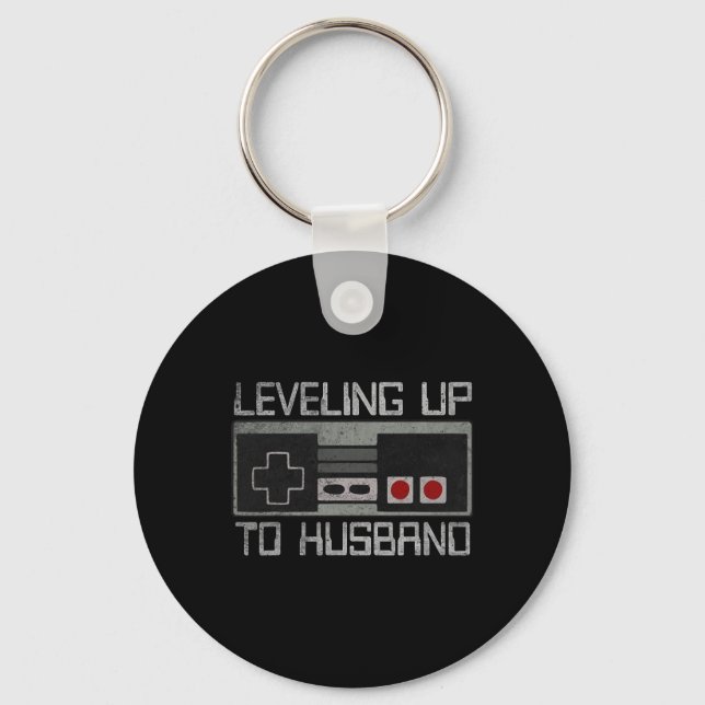 Chelor Party Levelling Up To Husnd Gamer Groom To  Key Ring (Front)