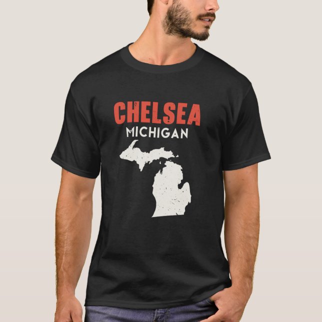 Chelsea Michigan USA State America Travel Michigan T-Shirt (Front)