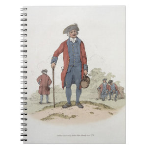 Chelsea Pensioner, from 'Costume of Great Britain' Spiral Notebook