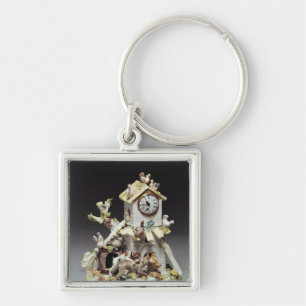 Chelsea porcelain farmyard clock case key ring