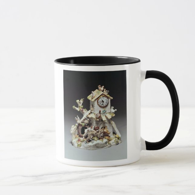 Chelsea porcelain farmyard clock case mug (Right)