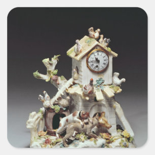 Chelsea porcelain farmyard clock case square sticker